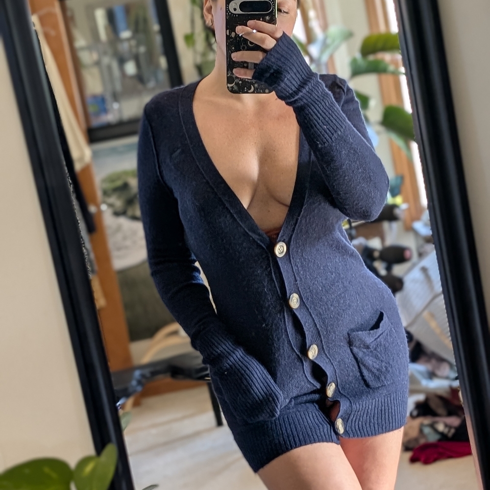 Abercrombie Navy Women's Cardigan Sweater